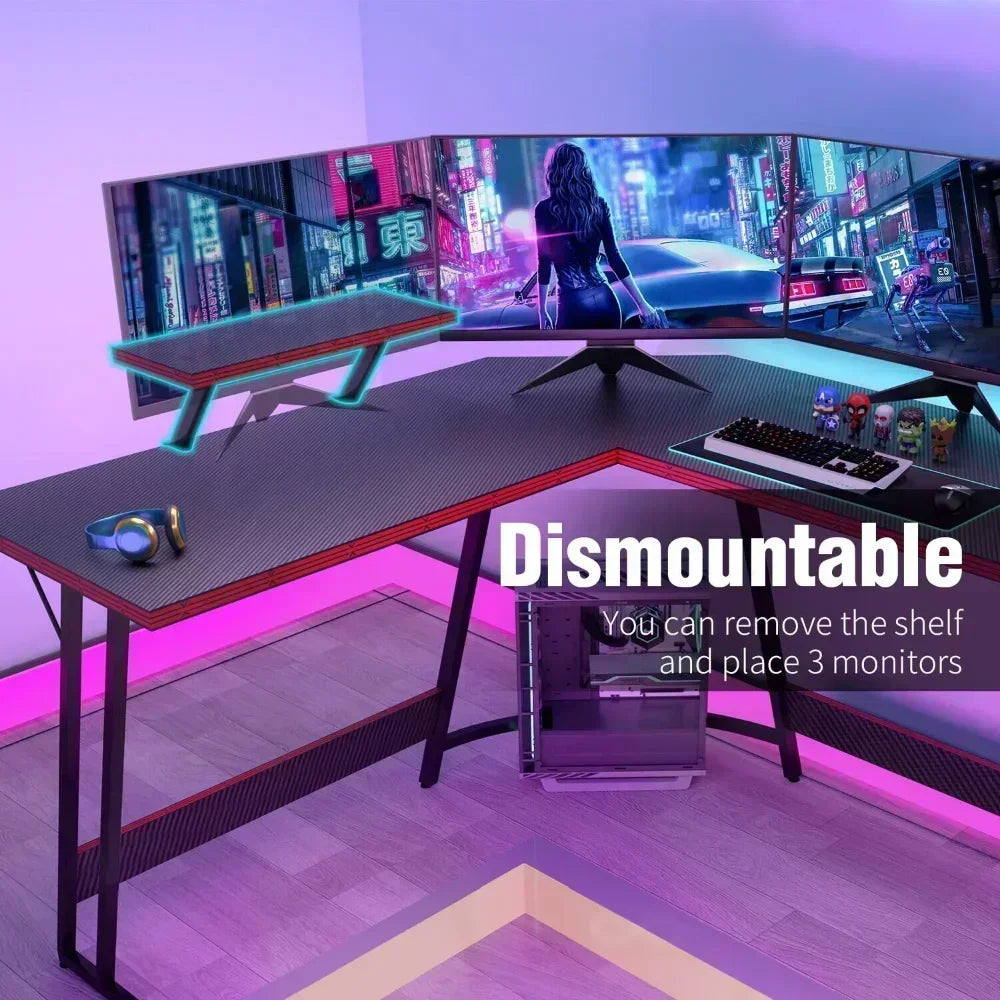 51" L-Shaped Gaming Desk