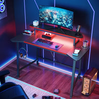 GamifyGarage 50.3" Budget Gaming Desk with LED Lights & Monitor Stand